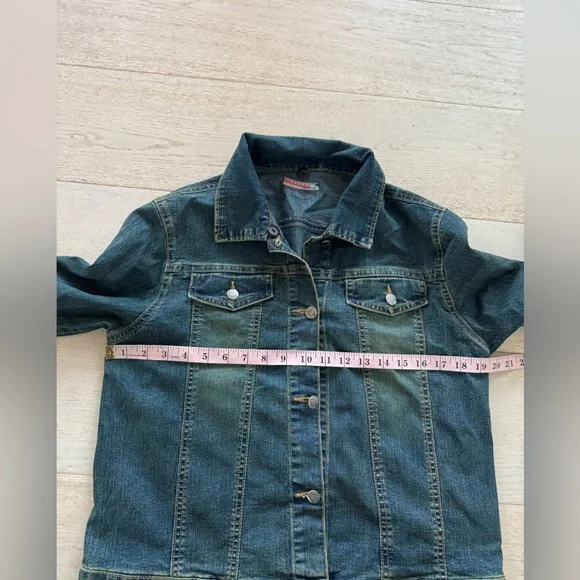 Vintage Prada Jean Jacket blue denimLong Sleeve Sz L Made in Italy